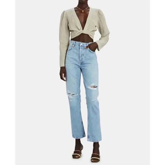 NWT Citizens of Humanity Charlotte High Rise Straight Leg Jeans Denim Blue 33 - Picture 14 of 14